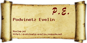 Podvinetz Evelin névjegykártya