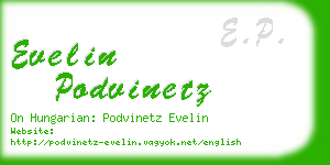 evelin podvinetz business card